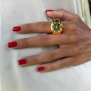 Klassische Edge Ringuhr - Cecile LavelleGold