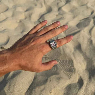 Klassische Edge Ringuhr - Cecile LavelleSilber - Gelb