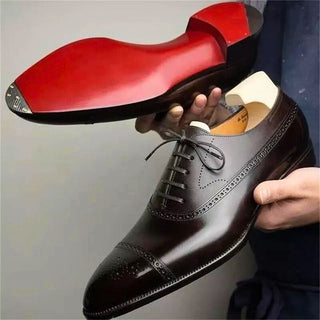 Klassische Oxfordschuh Herren Cap-Toe - Cecile LavelleBraun