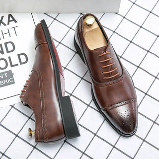 Klassische Oxfordschuh Herren Cap-Toe - Cecile LavelleBraun