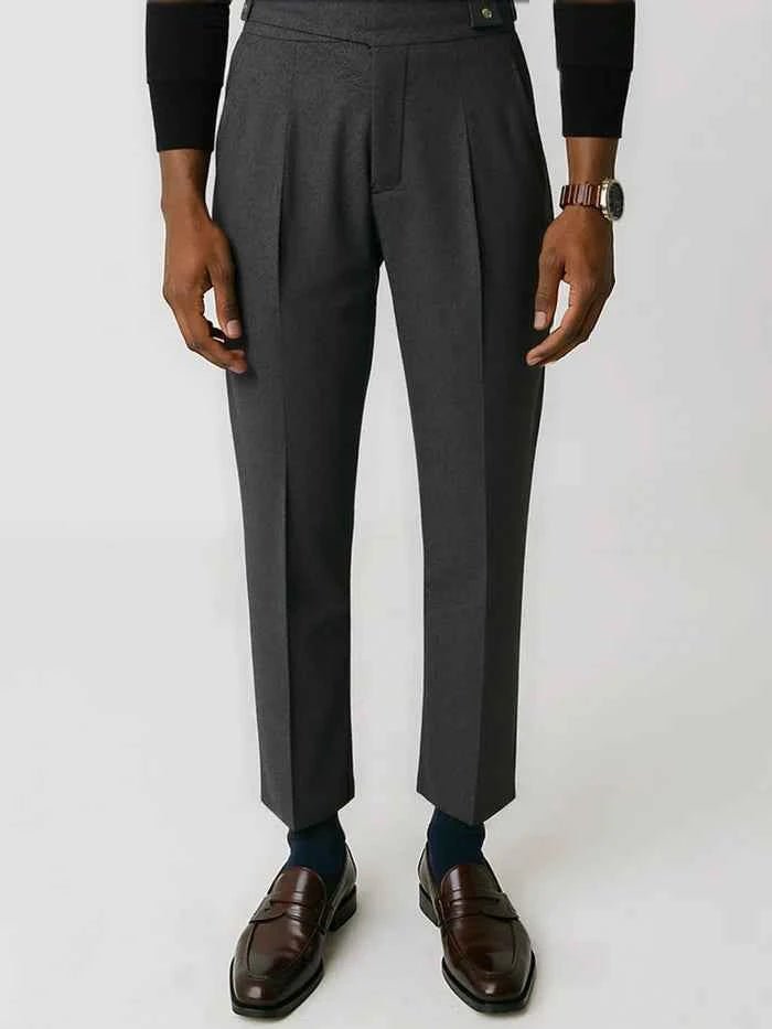 Klassische Wollhose mit Bundfalten Herren