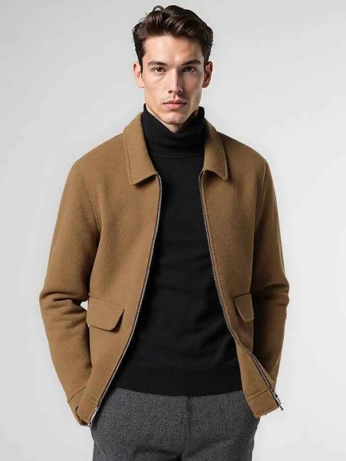 Klassische Zip-Jacke Herren