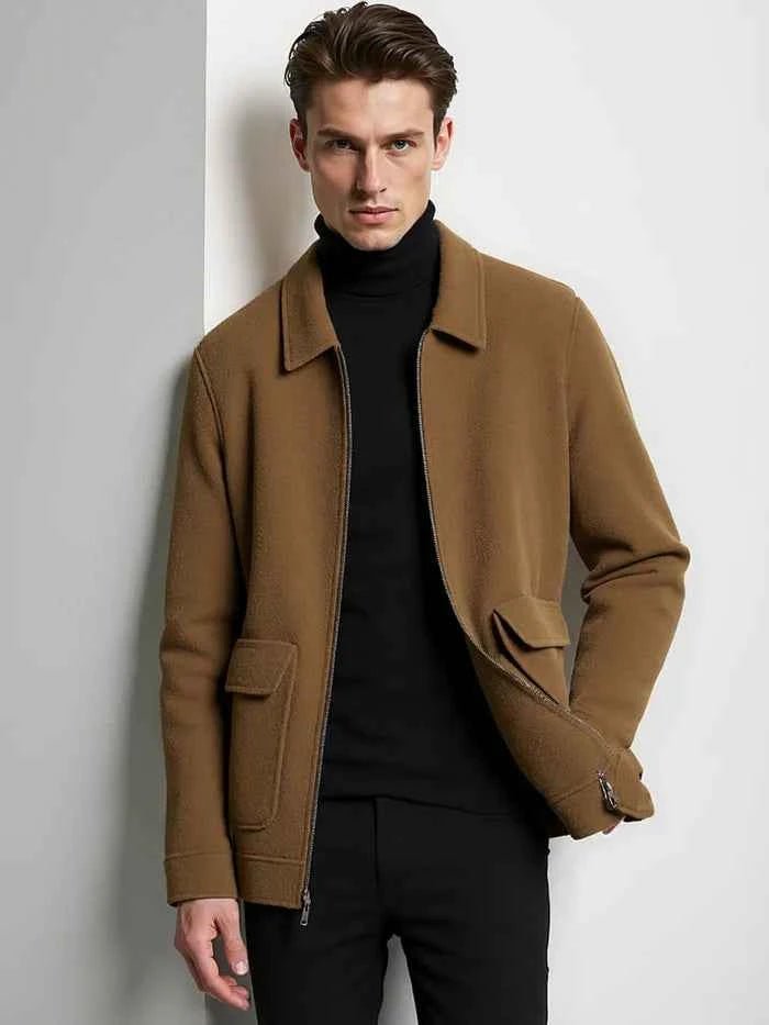 Klassische Zip-Jacke Herren