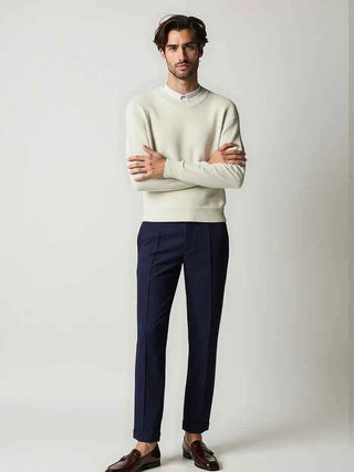 Klassischer Pullover Herren - Cecile LavelleCremeweiß