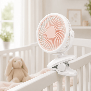 Klemm Ventilator tragbar mit Akku und 360° Rotation - Cecile LavelleSchwarz