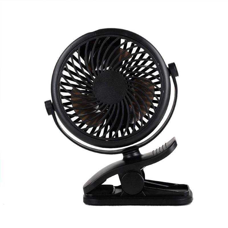 Klemm Ventilator tragbar mit Akku und 360° Rotation