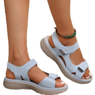 Komfort Plateau Sandalen mit Riemen - Cecile LavelleHellblau