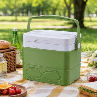 Kühlbox tragbar mit Griff für Camping - Cecile LavelleWeiß
