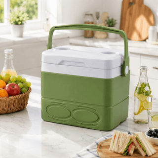 Kühlbox tragbar mit Griff für Camping - Cecile LavelleWeiß