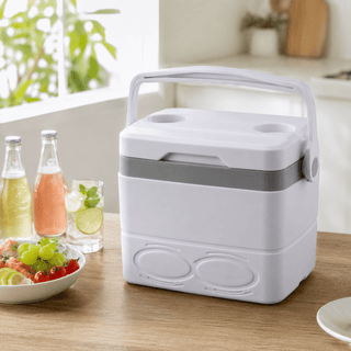 Kühlbox tragbar mit Griff für Camping - Cecile LavelleWeiß