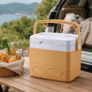 Kühlbox tragbar mit Griff für Camping - Cecile LavelleWeiß