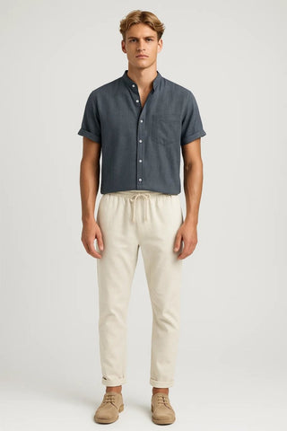 Kurzarm Hemd - Hosen Set Herren - Cecile LavelleBlau