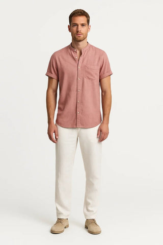 Kurzarm Hemd - Hosen Set Herren - Cecile LavelleRosa