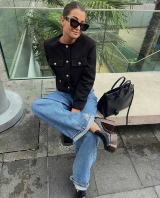 Kurze Jacke im Vintage - Stil - Cecile LavelleOlive