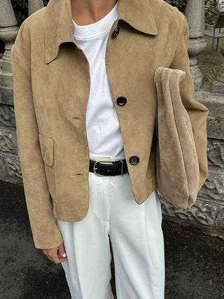 Kurzjacke tailliert mit Knöpfen - Cecile LavelleKhaki