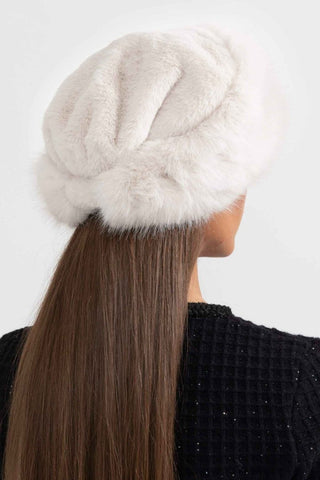 Kuscheliger Damenhut mit breiter Krempe - Cecile LavelleWeiß