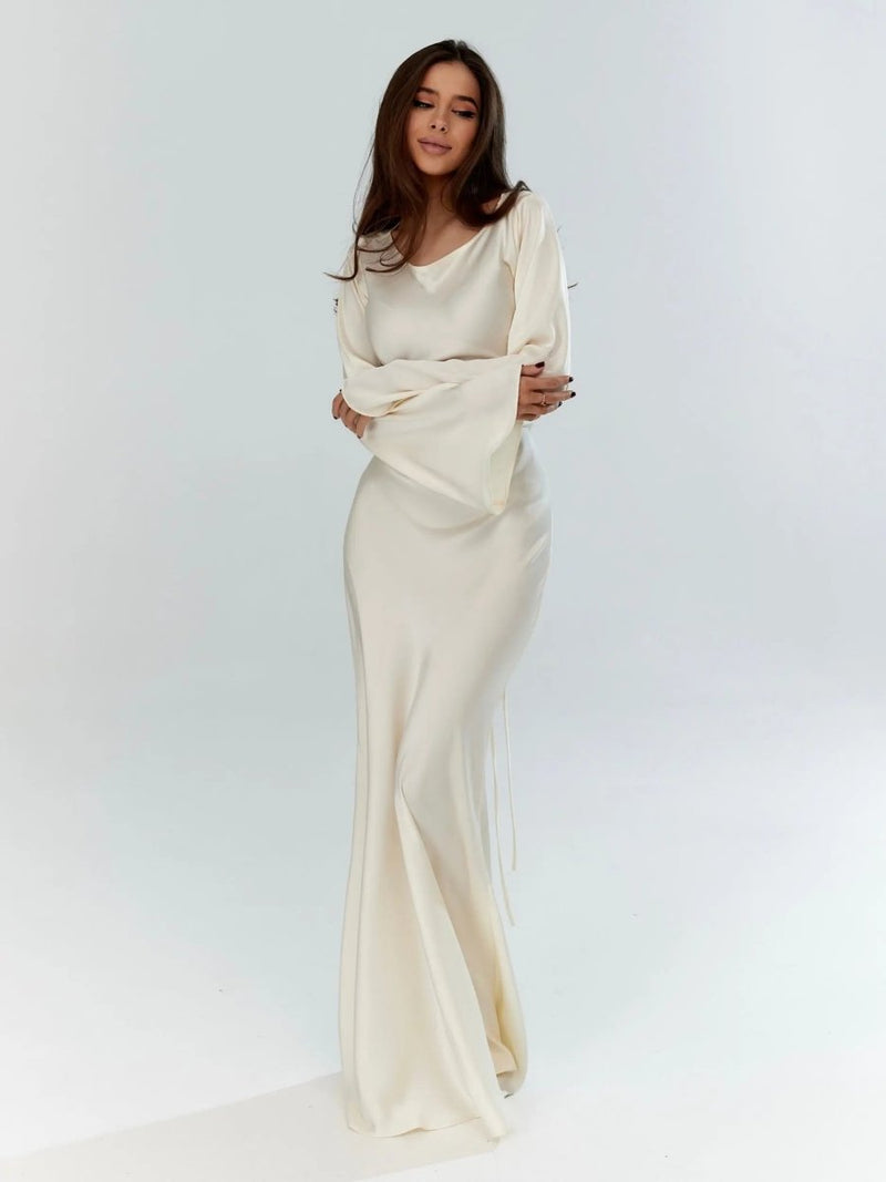 Langarm Maxikleid Elegant