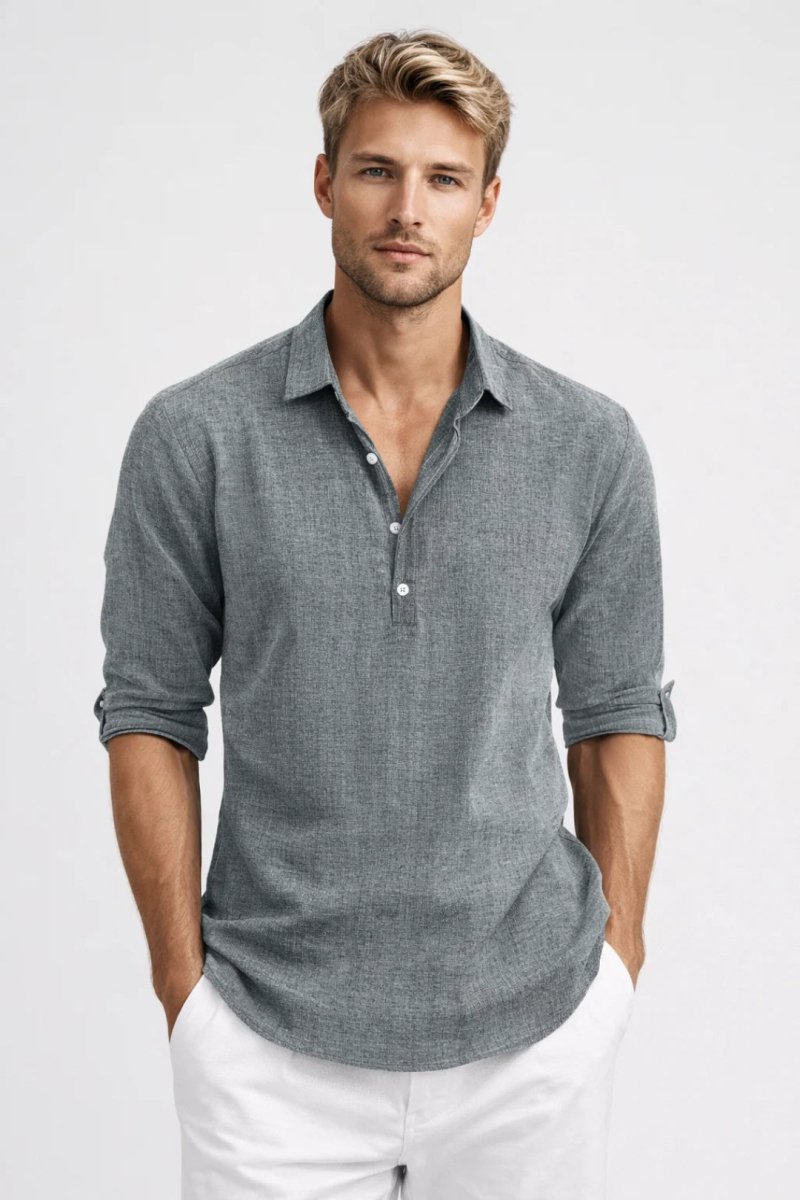 Langærmet poloshirt til herrer klassisk