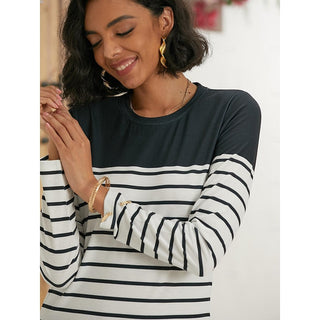 Langarmshirt Damen Gestreift