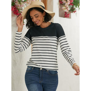 Langarmshirt Damen Gestreift