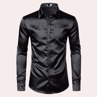 Langarmshirt Herren Slim Fit - Cecile LavelleSchwarz