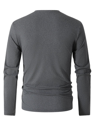 Langarmshirt Herren V-Ausschnitt
