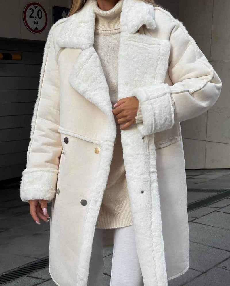 Long quilted winter jacket
