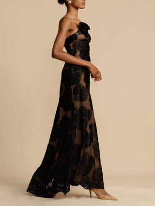 Langes Damenkleid Hochzeitsgast - Cecile LavelleSchwarz