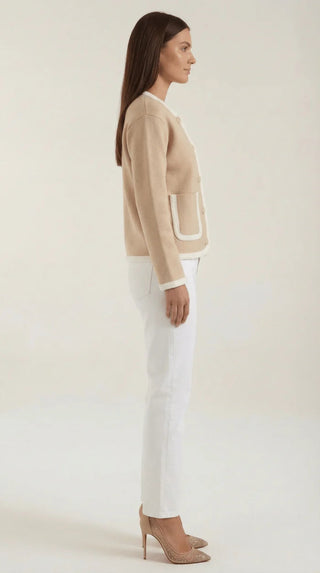 Lässiger Strick - Cardigan - Cecile LavelleBeige