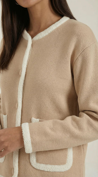 Lässiger Strick - Cardigan - Cecile LavelleBeige