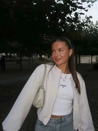 Leichte Bomberjacke Damen - Cecile LavelleRot