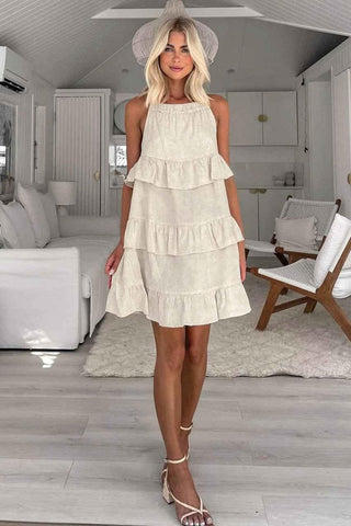 Lina – Stufenkleid aus Baumwolle in Naturweiß - Cecile LavelleWeiss