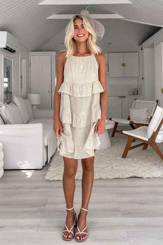 Lina – Stufenkleid aus Baumwolle in Naturweiß - Cecile LavelleWeiss