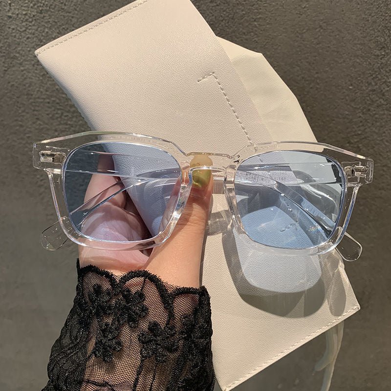 Lina – Transparent Colored Glasses with Square Frame and Pastel Lenses