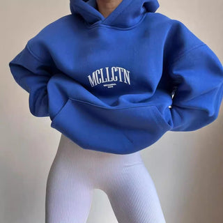 Liora – Oversized Hoodie mit Statement - Rückenprint - Cecile LavelleBlau