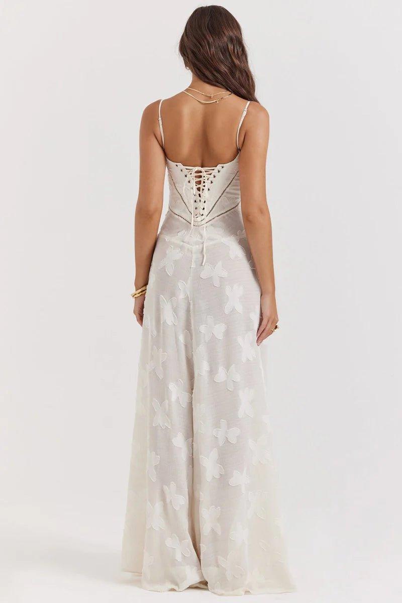 Liv – Floral Maxi Dress with Spaghetti Straps and A-Line Silhouette