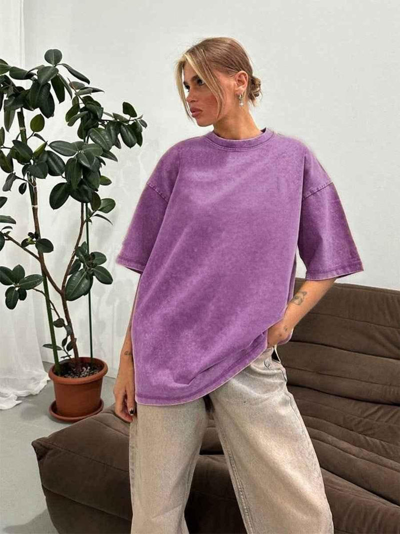 Liv – Oversized Acid-Wash T-Shirt in Unisex Fit with Vintage Look