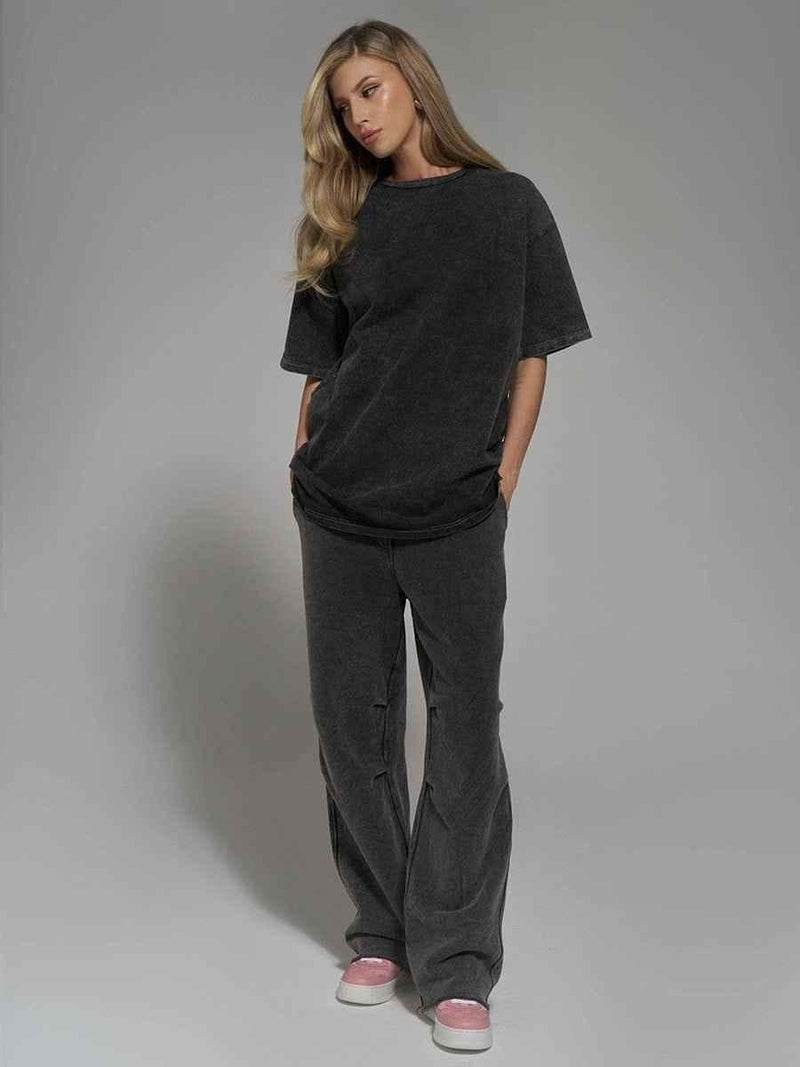 Liv – Oversized Acid-Wash T-Shirt in Unisex Fit with Vintage Look