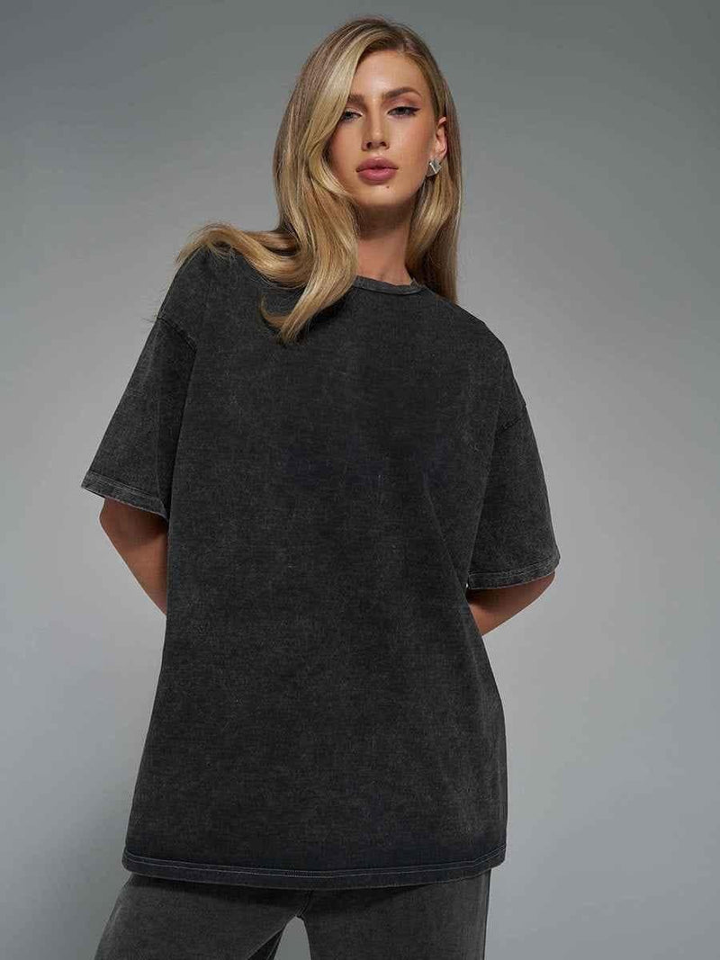 Liv – Oversized Acid-Wash T-Shirt in Unisex Fit with Vintage Look