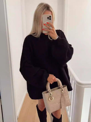 liv – oversized strickpullover mit ballonärmeln - Cecile LavelleSchwarz