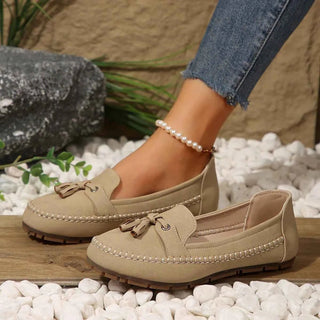 Loafers Damen mit Schleife - Cecile LavelleKhaki