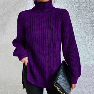 Damen Pullover Rollkragen Elegant