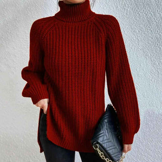Damen Pullover Rollkragen Elegant