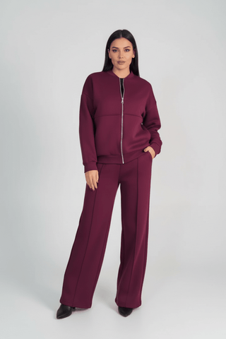 Lounge-Set Damen Zweiteilig Weites Bein - Cecile LavelleLila