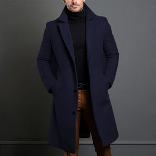 Mantel Herren Slim Fit in Blau