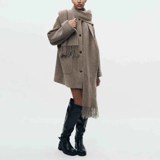 Geknöpfte Strickjacke mit Struktur