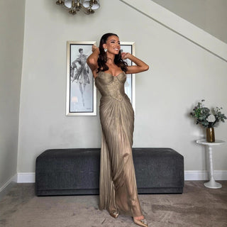 Maxi Abendkleid Lang Elegant für Gala - Cecile LavelleGold