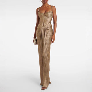 Maxi Abendkleid Lang Elegant für Gala - Cecile LavelleGold