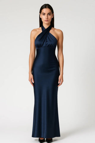 Maxikleid Festlich Neckholder - Cecile LavelleDunkelblau