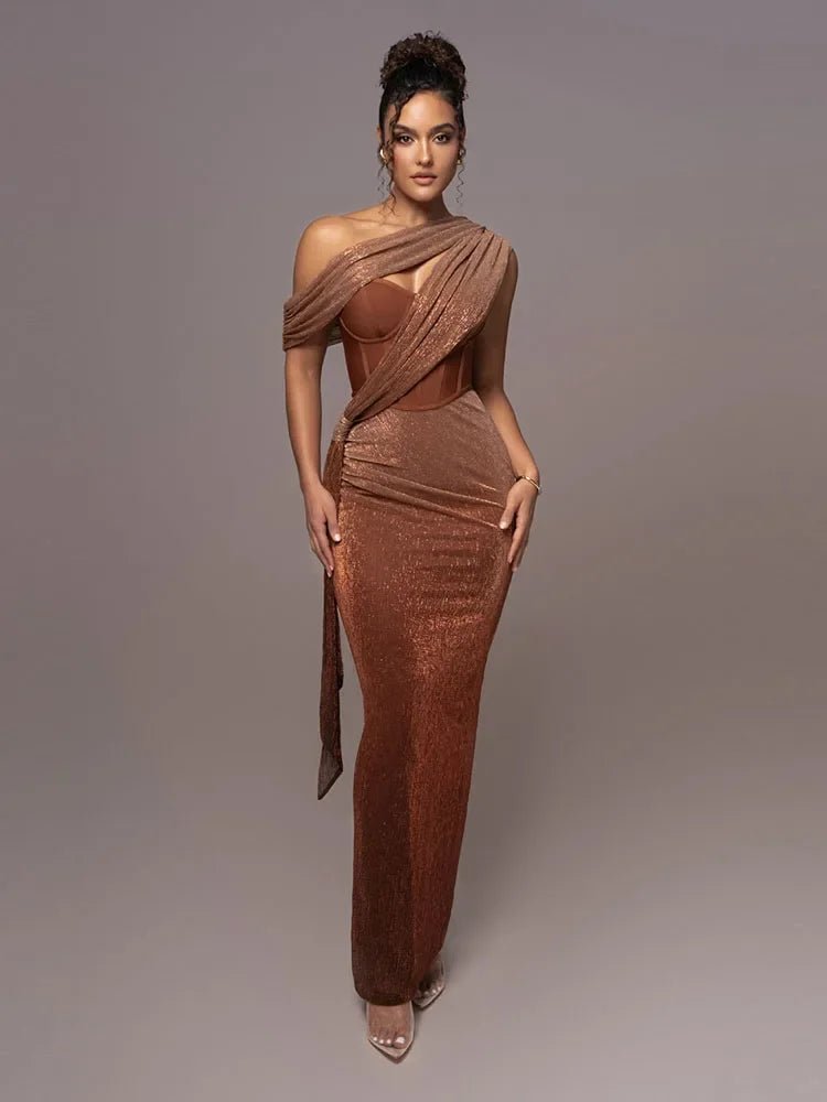 Maxikjole Festlig One-Shoulder